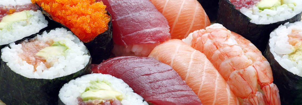 Variety of sushi
