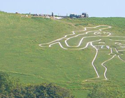 Overhead view of Cerne Abbas Giant