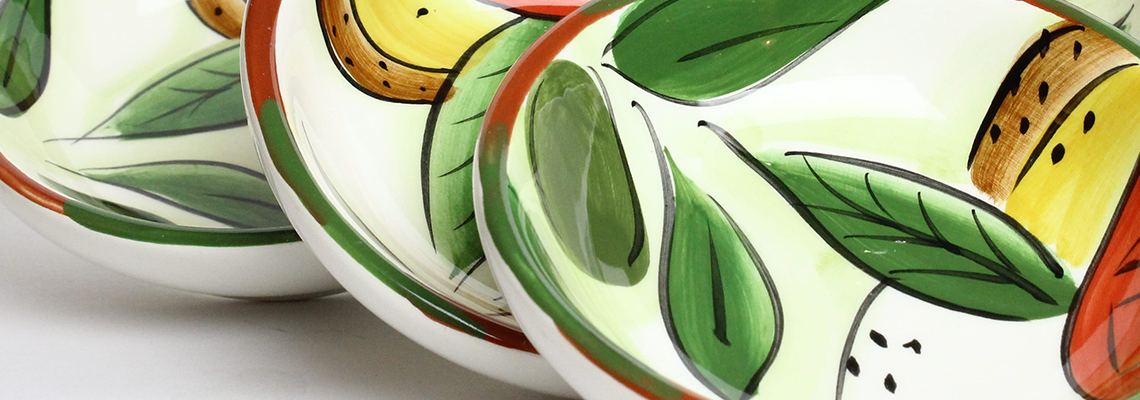 Painted ceramic bowls