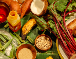 an array of bright and bountiful west african ingredients